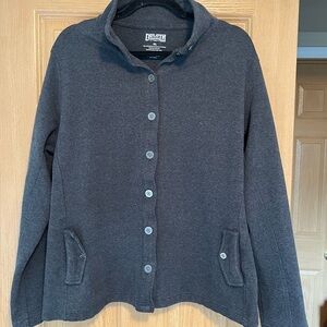 Duluth Trading Co Wearwithall Ponte Knit Shirt Jacket XL
